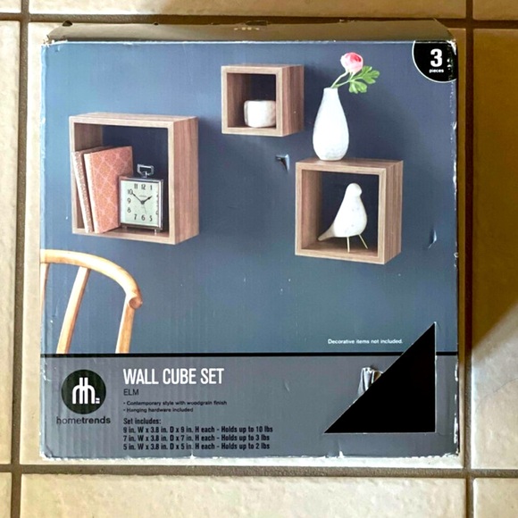 Wall Cube Set / Floating Wall Shelf Cubes - 3 Piece - Picture 3 of 10